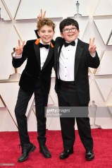 HOLLYWOOD, CALIFORNIA - FEBRUARY 09: (L-R) Roman Griffin Davis and Archie Yates attend the 92nd Annual Academy Awards at Hollywood and Highland on February 09, 2020 in Hollywood, California. (Photo by Amy Sussman/Getty Images)